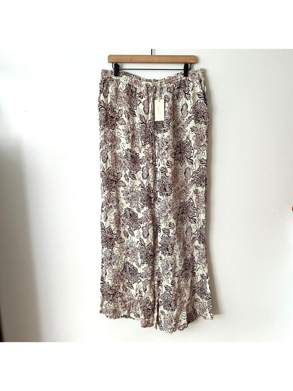 NWT Nude Lucy Misi Cupro Wide Leg Pull On Pants Castillo Women's Size XXL